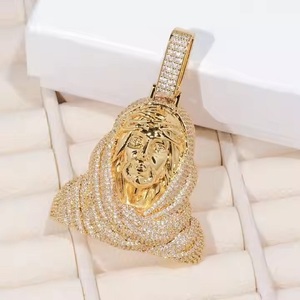 Jésus Christ personnage glacé pendentif Moissanite diamant Hip Hop pendentif pour lui 925 argent personnaliser mode pendentifs et breloques - Product Image 5
