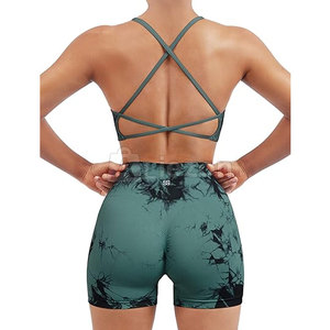 Conjunto de Top y pantalones cortos de Yoga para mujer, ropa de Fitness para gimnasio, Top y pantalones cortos de Yoga para mujer, proveedor mayorista - Product Image 5