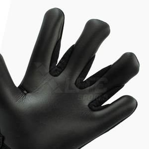 Gants de gardien de but professionnels en cuir respirant, coutures solides, ajustement sécurisé, antidérapants, fermeture à boucle et crochet pour entraînement intensif - Product Image 3