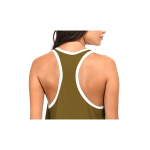 Camiseta sin mangas con logotipo personalizado para mujer, ropa deportiva de punto transpirable, cinta de encaje para entrenamientos informales para correr, venta al por mayor - Product Image 6