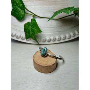 Navajo Handmade Egyptian Turquoise & Sterling <b>Silver</b> Fashion <b>Cuff</b> <b>Bracelet</b> - Product Image 3