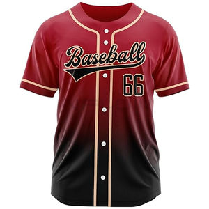 Maillot de baseball pour homme, imprimé, personnalisable, respirant, grande taille, maille, évacuation de l'humidité, protection UV pour les sports de plein air, été - Product Image 3