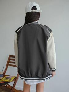 2026 Custom Letterman Varsity Wool <b>Jacket</b> for Women Plus Size Long Baseball <b>Jacket</b> with Embroidered Letters - Product Image 5