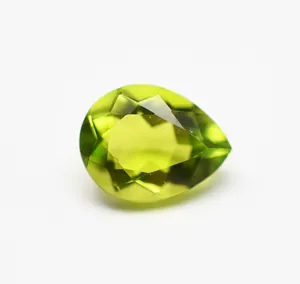 Lab Green Peridot Pear Faceted Loose Calibrated Gemstone 10X7 mm 12X9 mm 14X10 mm 16X12 mm Green Peridot Cut stones