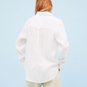 Camisa corta Camisa recortada de algodón orgánico Camisas de mujer ecológicas sostenibles para mujeres - Product Image 5