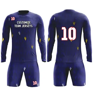 Divise per giocatori di calcio di alta qualità maglia da calcio e pantaloncini Kit completo da portiere per l'allenamento con Design di stampa personalizzato