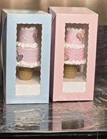 Boîte à gâteau personnalisée, vente chaude, emballage, boîtes alimentaires, verres, boîtes à gâteaux