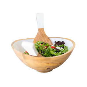 Best Quality Elegance Wood Salad <b>Serving</b> Bowl <b>Set</b> Wooden Tableware For Soup Fruit Salad <b>Dishes</b> Plates Party Handmade - Product Image 6