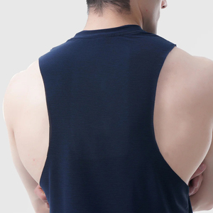 Camiseta sin mangas de entrenamiento de talla grande para hombre, superventas, OEM, larguero personalizado, secado rápido, transpirable, lavado, 100% poliéster, gimnasio, Fitness, correr - Product Image 5