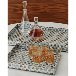 Plateau carré élégant d'incrustation d'os fait à la main et tendance parfait pour servir dans le restaurant à la maison d'hôtel et le marché d'exportation - Product Image 2