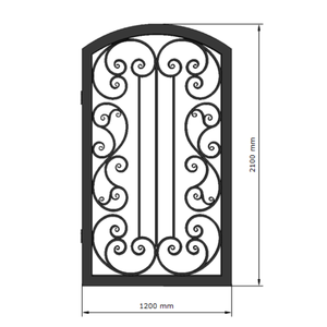 Puertas decorativas de jardín de hierro forjado con paneles personalizados, construcción metálica duradera y diseños elegantes para cualquier entorno de paisaje - Product Image 6