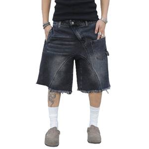 Short cargo de style vintage pour hommes, shorts d'été baggy à taille élastique et à longueur de genou avec coupe ample pour l'automne et l'hiver, meilleures ventes - Product Image 1