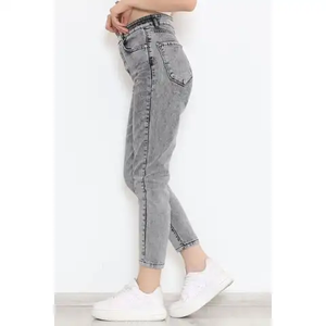 Pantalons en jean pour femmes très vendus, coupe skinny, 100% coton, design personnalisé pour la vente en gros, nouvelle mode - Product Image 5