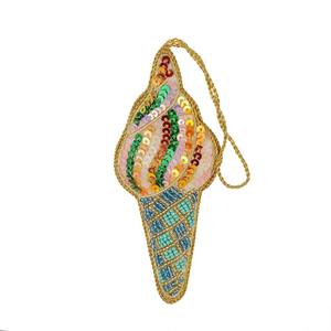 High Quality Handmade Beaded Mushroom Embroidery Charm & <b>Keyring</b> Zari Beads Full Color Printing Personalization-IQRA CREATION - Product Image 5