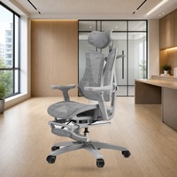 Chaise de bureau ergonomique exécutive 1066 avec accoudoirs 6D et profondeur d'assise pour les fournitures de projets de bureau