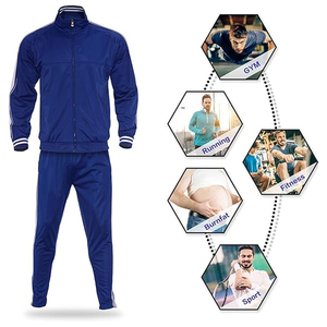 Conjunto Deportivo Unisex de 2 Piezas, Grueso, Sólido, para Invierno, con Cremallera, Diseño Personalizable, Transpirable - Product Image 5