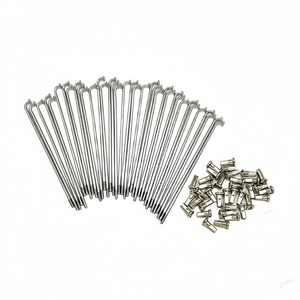 Kit de 40 Piezas de Radios y Boquillas DM 3.00mm X 240mm Curva 90° Nuevo Reemplazo para Ruedas de Motocicleta Clásicas - Product Image 3