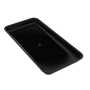 Bandeja de carnicero <span class=keywords><strong>rectangular</strong></span> 44x22 cm 2,6 cm negra con borde redondeado bandeja de nevera para Deli contenedor de alimentos equipo de refrigeración - Product Image 1
