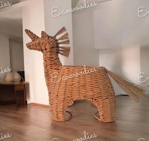 Top sélectionné en osier forme animale rotin enfant panier de rangement pour enfant chambre décor enfants jouets et blanchisserie rotin osier panier - Product Image 1