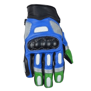 Diseño Premium Moto Azul Cuero Kevlar Touring Street Road Carbon Pantalla táctil Motocicleta Auto Racing Wear Guantes - Product Image 2