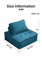 Ensemble de canapés modulaires compressés sous vide, fauteuil compact italien minimaliste en forme de cube, housses en tissu polyester pour salon