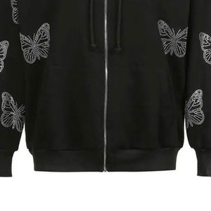 Nueva Sudadera con Capucha de Invierno Personalizada con Pedrería, de Alta Calidad, 100% Algodón, Felpa, Manga Corta, Informal - Product Image 3