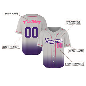 Conjuntos de Camisetas de Béisbol Deportivas para Hombre, Cuello en V, Transpirables, Anti-UV, Antibacterianas, de Secado Rápido, que Absorben la Humedad, Personalizables a Precio Económico - Product Image 5