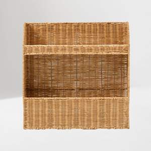 Organisateur de livres pour enfants en rotin, tissé à la main, en osier robuste, étagère de rangement multi-niveaux pour livres, jouets et objets précieux dans la chambre d'enfant - Product Image 2