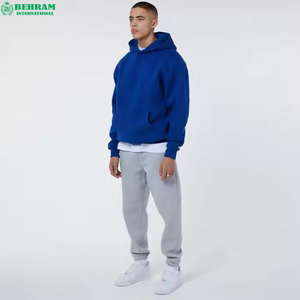Vente en gros de sweatshirt streetwear pour hommes avec logo personnalisé sweat à capuche de poche avec un design uni vierge pour l'hiver - Product Image 3