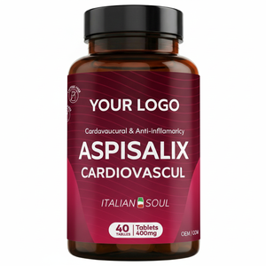Aspisalix 400mg 40 Tabletas, Suplemento Dietético Cardiovascular y Antiinflamatorio, RedMoringa Italia, OEM, Marca Privada, Cuidado Corporal - Product Image 1