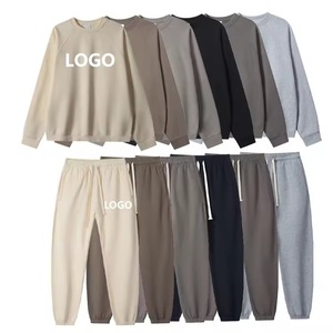 High Quality Vintage Tracksuit Custom Suits Set Unisex Hooded Jogger Full Length <b>Sweatshirt</b> Cotton Fleece Custom - Product Image 4