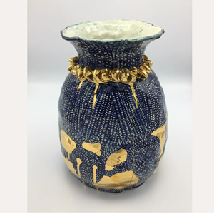 Design côtelé indien fabriqué à la main en céramique vase à fleurs décoration de la maison bureau et hôtel Design moderne élégant en céramique en gros - Product Image 2