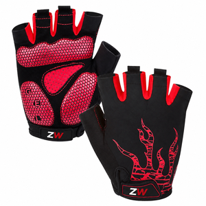 Gants de cyclisme avec paume rembourrée, tissu confortable, équipement de sport d'extérieur, idées de conception personnalisées à imprimer - Product Image 1