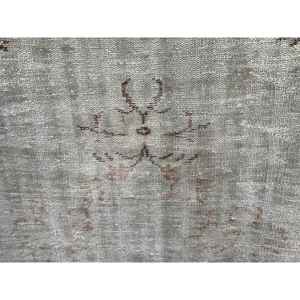 Alfombra de 3.3x9.1 pies, Alfombra Turca Vintage, Alfombra con Estampado Animal en Gris Marrón - Product Image 5