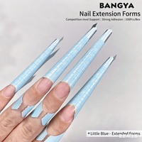 Formes à ongles en aluminium personnalisées avec logo, 300 pièces, étiquette privée, pour extension d'ongles en gel acrylique