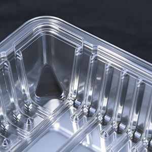 Bandejas de Plástico Transparente Desechables y Reciclables al por Mayor, Contenedor de Alimentos para Llevar de Supermercado, Envases de <span class=keywords><strong>PET</strong></span> para Verduras y Frutas - Product Image 4