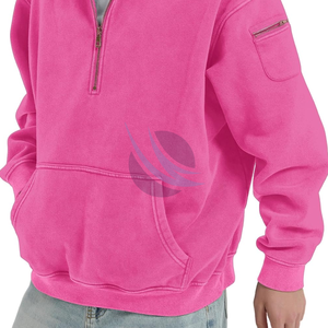 Sudaderas con capucha de lavado ácido Rosa Unisex, Jersey de algodón 100% para hombre, ropa de calle Vintage, estampado Digital bordado de gran tamaño para invierno - Product Image 6