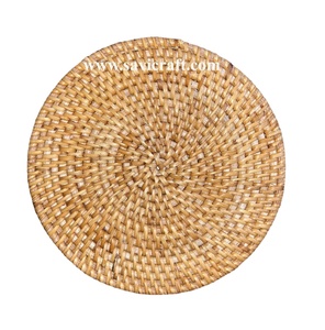 Accesorios de cocina vintage Vajilla Soportes para platos de ratán Posavasos Hecho en Vietnam Esteras y almohadillas hechas a mano - Product Image 1