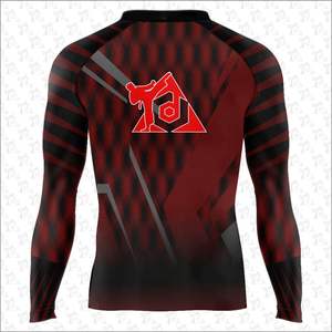 Logo personnalisé Sublimation manches longues unisexe Jiu-Jitsu Arts martiaux respirant Rash Guards à séchage rapide Spandex/Polyester personnalisé - Product Image 3