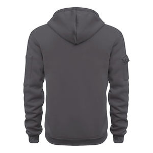 เสื้อมีฮู้ดแบบสวมหัวมีซิปสี่ส่วนสำหรับเล่นกีฬาผ้าฟลีซระบายความร้อนเสื้อสวมหัวผ้าฝ้ายระบายอากาศไซส์ใหญ่พิเศษ - Product Image 2