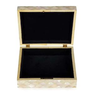 High Quality Mother of Pearl Inlay Jewelry <b>Box</b> MDF Velvet for Watches and Ring Packaging From Indian Manufacturer Home Use - Product Image 4