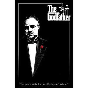 Affiche sur toile Godfather avec cadre noir - Product Image 3