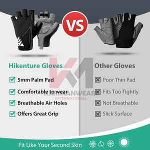 Cycling <b>Gloves</b> Men Women Non-Slip Ice <b>Silk</b> Breathable Half Finger Fingerless <b>Gloves</b> with UPF 50+ Sun Protection Lightweight - Product Image 5