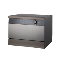 Lavavajillas de Sobremesa de 6 Plazas, Automático, Independiente, para Cocina Doméstica y Espacios Pequeños, Suministro de Fábrica