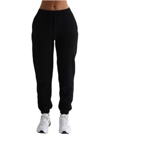 High Quality Sweatpants Elastic Waistband Women's <b>Joggers</b> <b>Black</b> Dyed Winter Sweatpants - Product Image 1