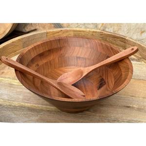 Nouvel arrivage de saladier en bois avec ustensiles de service Meilleur cadeau pour une nouvelle cuisine Décors de salle à manger étonnants - Product Image 6