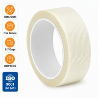 Ruban en tissu de fibre de verre haute adhérence 260°C silicone pour isolation de conduits CVC, emballage automobile, personnalisé OEM