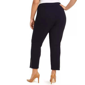 Pantalones de Vestir Ajustados con Cierre y Bolsillos para Mujer, Talla Grande, Cintura Alta, Estilo Casual, Color Azul, Talla 18W, para Otoño, Marca Calvin Klein - Product Image 3