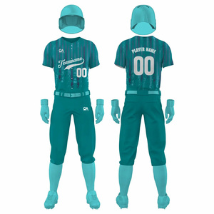 Uniforme de béisbol al por mayor, uniformes de softbol para niños y adultos, camiseta sin mangas con botón completo de sublimación transpirable de alta calidad - Product Image 4