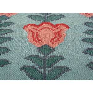 พรมขนสัตว์ทอลายดอกไม้สีน้ำเงิน Orenda แบบแบน สำหรับตกแต่งห้องนั่งเล่นในบ้าน ขนาด 9x12 ฟุต เหมาะสำหรับห้องโถง สำหรับวัยรุ่น - Product Image 3